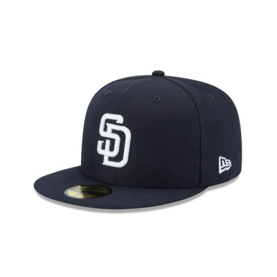 Blue San Diego Padres Hat - New Era MLB MLB Basic 59FIFTY Fitted Caps USA2870491